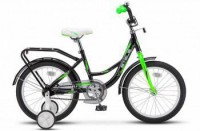 Детский велосипед Stels Flyte 18" Z011 Чёрный салатовый 2022 - магазин СпортДоставка. Спортивные товары интернет магазин в Петропавловск-Камчатском 